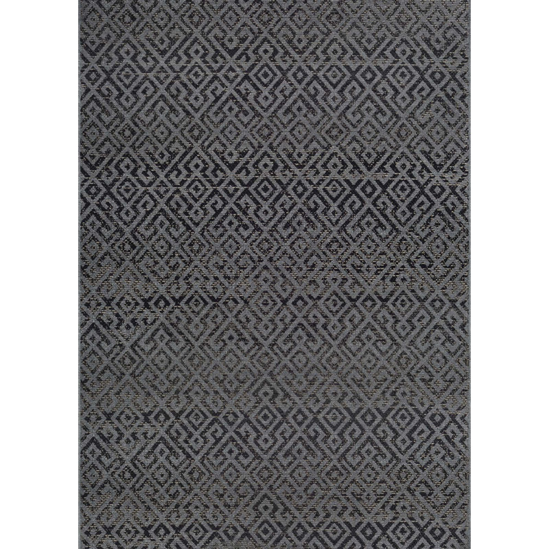 Tapis d'intérieur noir Caleigha Performance, Rectangle 2 pi x 3 pi 7 po