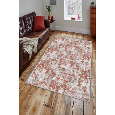 Premium Hall Carpet, 3.3 x 6.6 Feet, 100% Polyester, 0.3 in Pile Height | Antibacterial, Non-Slip Underside, Machine Washable | Elegant 3D Digital Print Design, Perfect for Entryways & Living Rooms