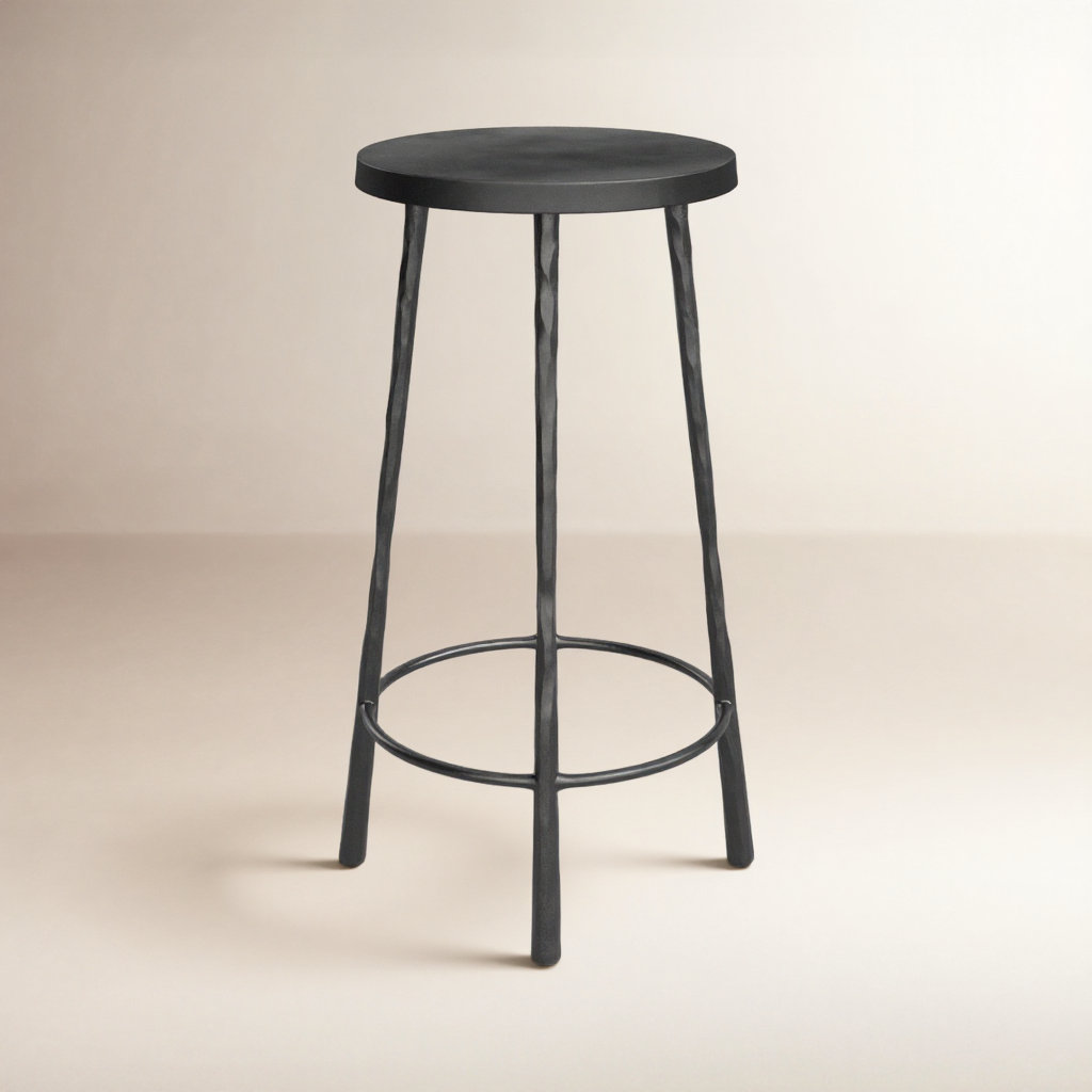 Moreen 26" Counter Stool, Counter Stool (26" Seat Height), Dark Gunmetal