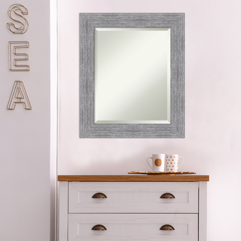 Miroir mural Turbeville, 25 po x 21 po, Gris