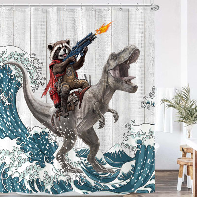 Funny Shower Curtain With Hooks