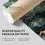 Abstrait vert émeraude et cristaux de marbre géode dorée, reproduction d'art moderne sans cadre-1058557200