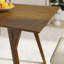 Ensemble de salle à manger 7 pièces, table en bois avec 2 chaises noyer et 4 chaises triangulaires-300349167-300349163