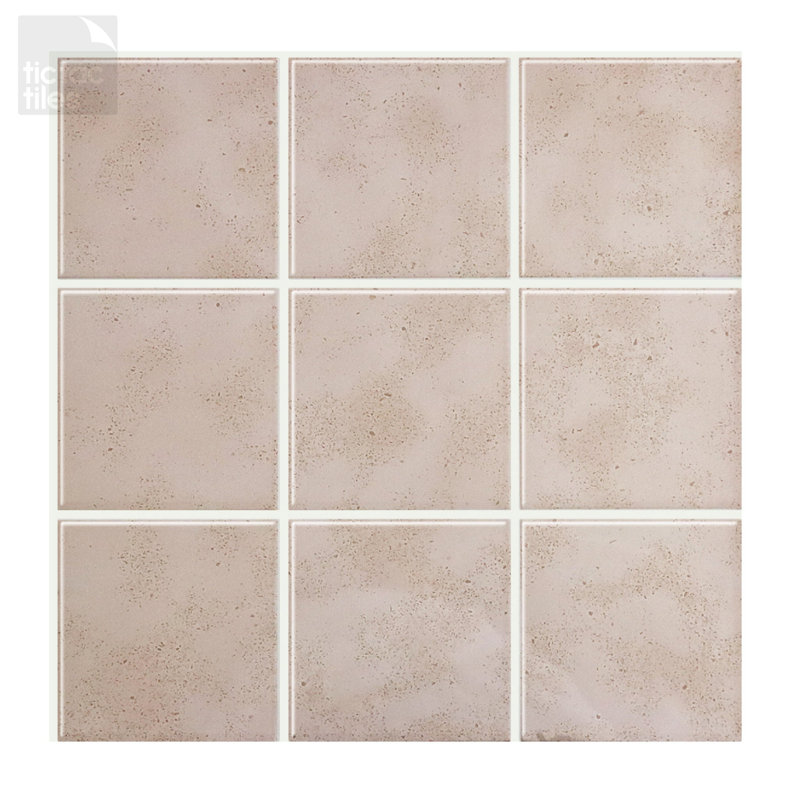 Carreau carré en vinyle 12 po x 12 po, Beige