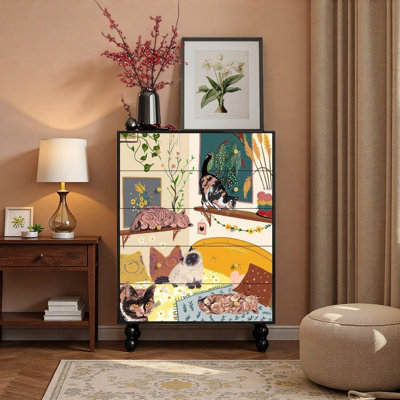French Retro Painted Style Accent Chest
