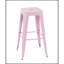 Tabouret à hauteur de comptoir de 30 pouces, ensemble de 2 tabourets de bar en métal sans dossier, non empilable, amovible et facile à assembler, conception peu encombrante pour îlot de cuisine / bar / café / salle à manger (rose)-619615424-619615426-619615432