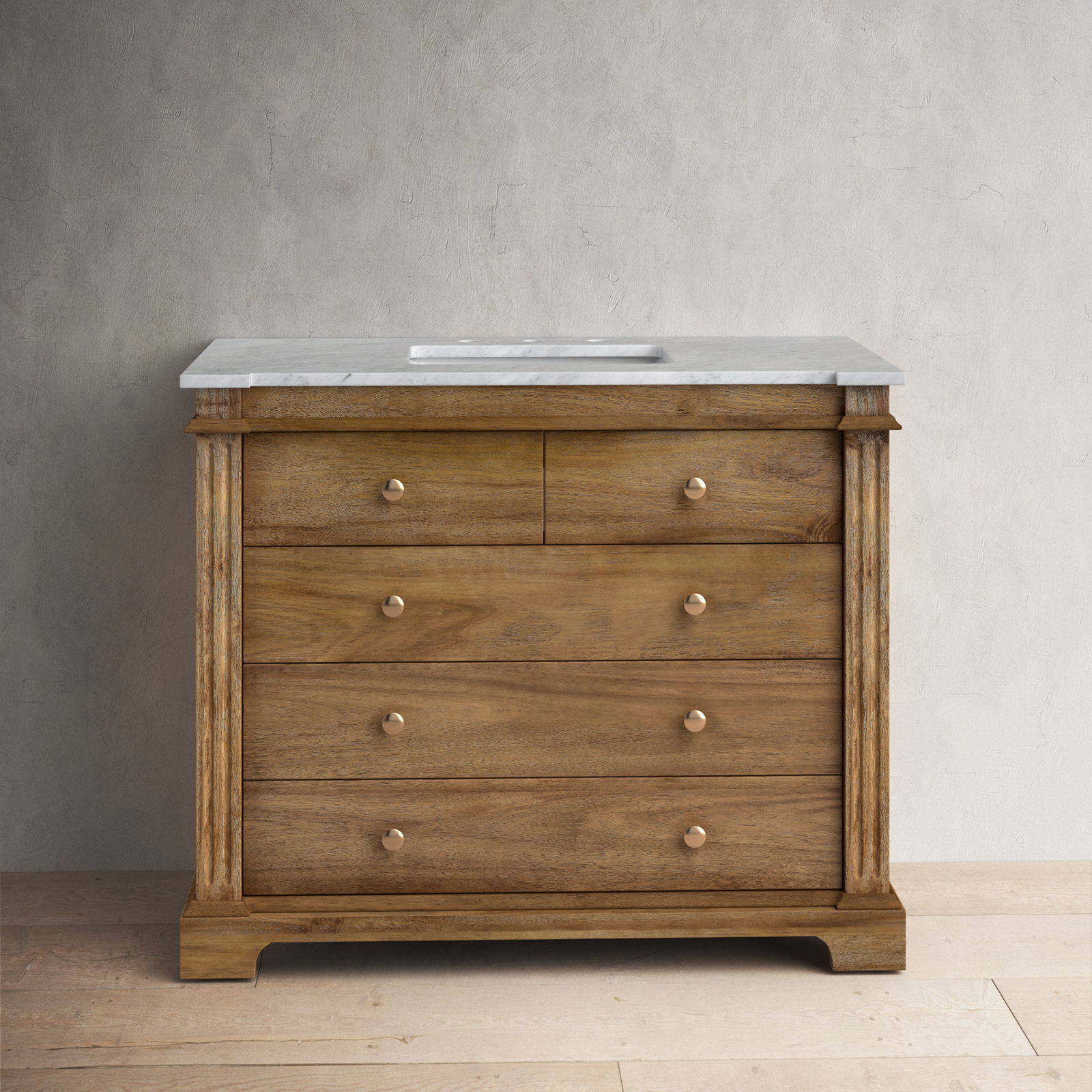 Birch Lane™ Garza 42 Single Bathroom Vanity With Marble Top And Reviews