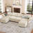 Nairoby 7-Piece Velvet Symmetrical Upholstered Modular Sectional Sofa Set Storage Sofa Apartment Couch 4-Seat Sofa with 2 Ottomans-682612745