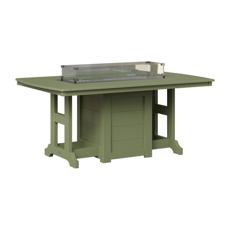 Table de salle à manger avec foyer 72 po Berlin Gardens Garden Classic, H 30,87 po x l 44 po x P 72 po, Sauge