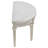 Keymari Curved Fabric Upholstered Bench Silver Oak