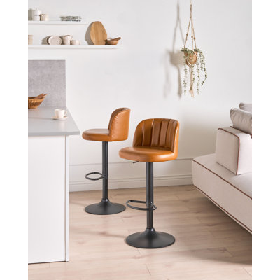 Swivel Yes Upholstered Faux Leather Yes Bar Stool