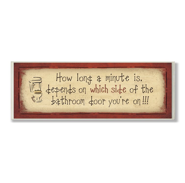 Outhouse Changing The Toilet Paper Brain Damage 5 x 10 Wood SIGN Plaque