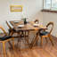 Table de salle à manger en bois de noyer massif Junilla-951737368