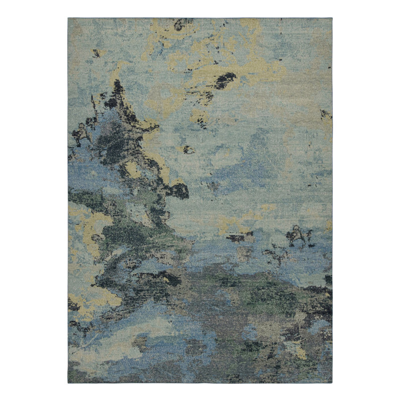Distressed Homage Hand Knotted Wool Animal Print Area Rug, Rectangle 14' x 20'