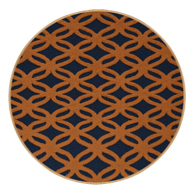 Machine Washable Trellis Brown Area Rug