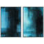Art mural abstrait, ensemble de 2 reproductions d'art encadrées sur toile-118759556-118759558