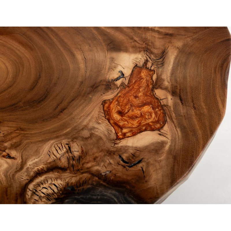 Parota Epoxy Live Edge Cocktail Table