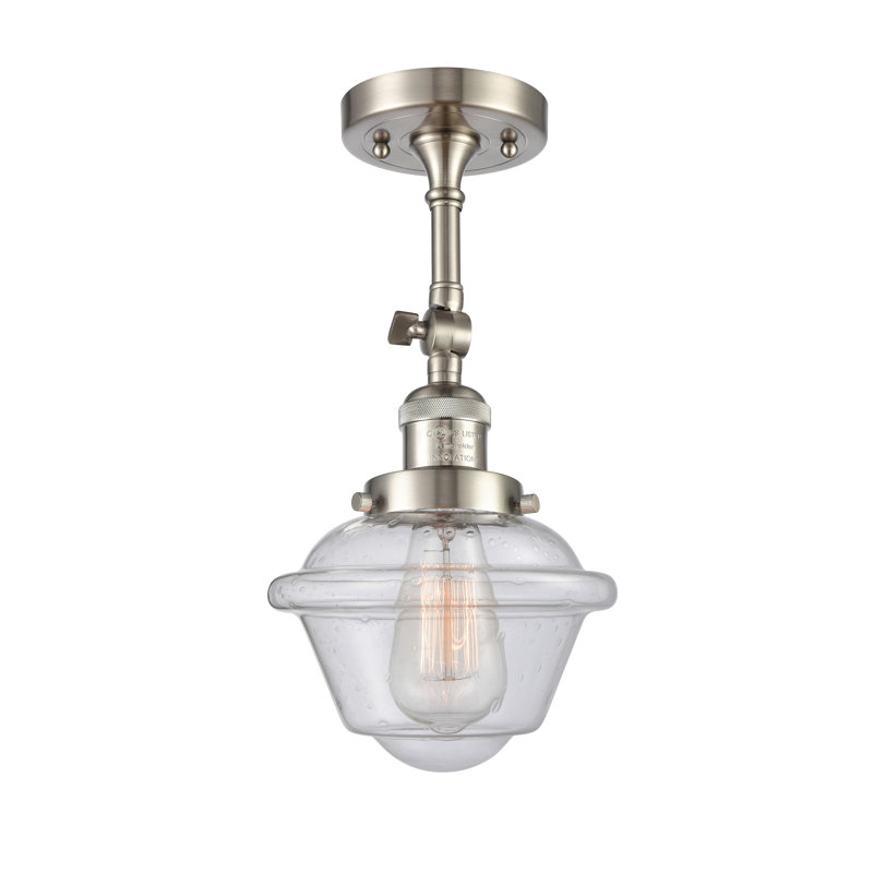Gaspard Dimmable Bath Sconce, 60 Watt Vintage Incandescent Bulb, Seedy, Brushed Satin Nickel