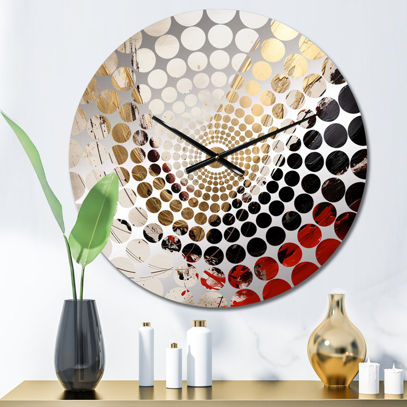 Liybah - Horloge murale peinture abstraite, Petit