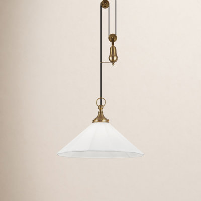 Adelynn Single Light Linen Steel Pendant