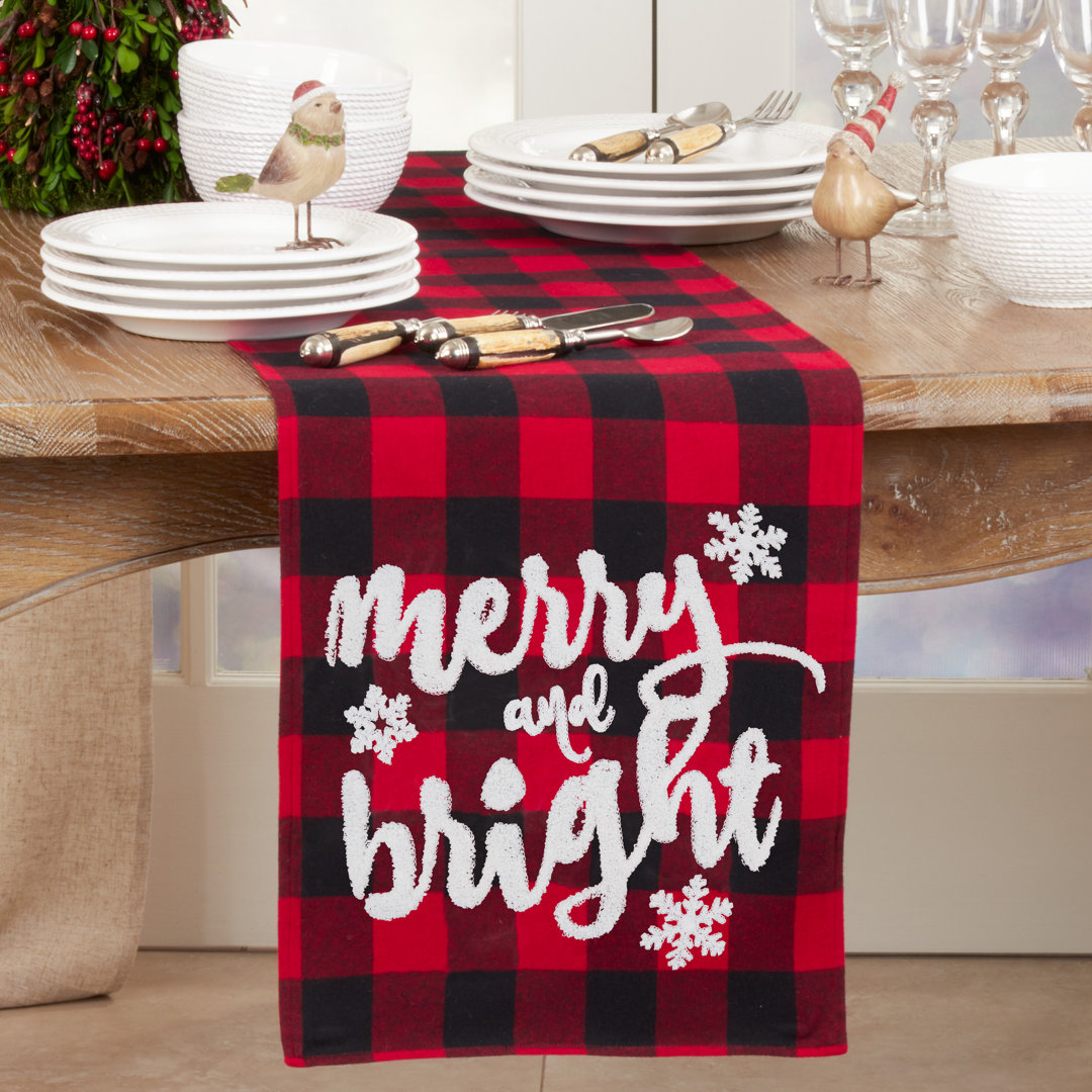 Isbrand Plaid Cotton Blend Christmas Table Runner The Holiday Aisle®