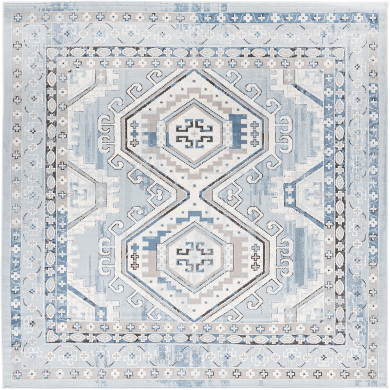 Abstract Indoor Rug, Square 7'10"