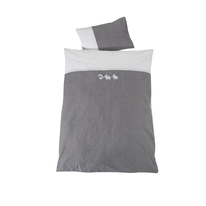 Cotton Solid Colour Duvet Cover Set with Pillowcases