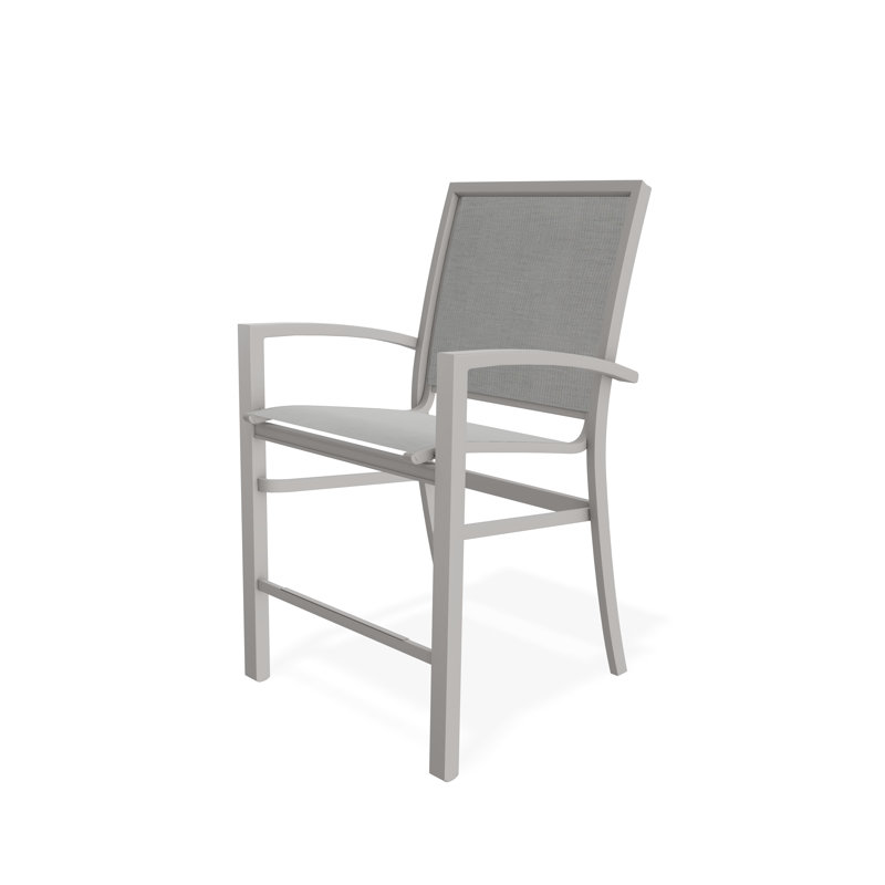 Tabouret de comptoir d'extérieur 26 po Kendall, Gris chaleureux, Alliage Sunbrella®