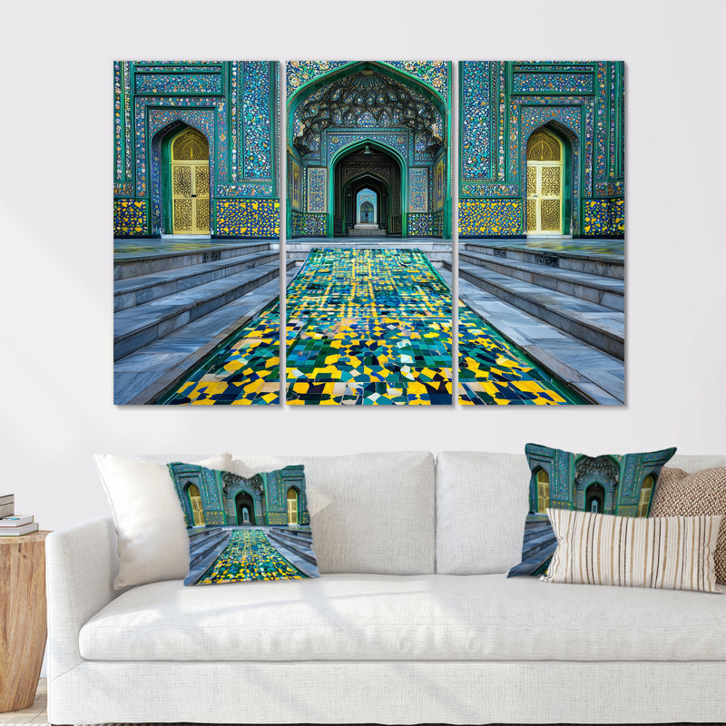«Soufi Shrine Lahore», impression d'art mural paysage mosquée pakistanaise II, 32" H x 48" W, Wrapped Canvas, Does Not Apply