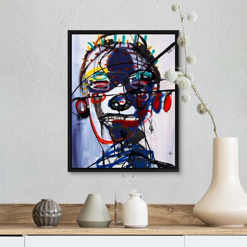Reproduction d'art sur toile, H 16 po x l 13 po x P 1,75 po, Cadre flottant noir