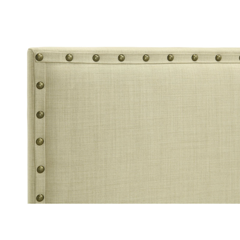 Upholstered Linen Blend Panel Headboard, Full, Tumbleweed