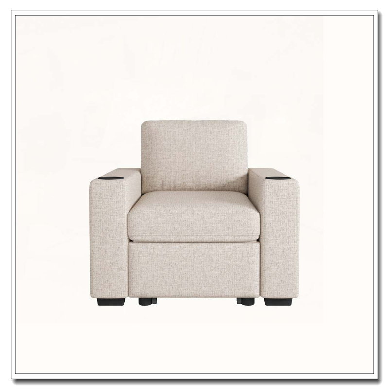 Canapé-lit simple 35,4 po, Beige