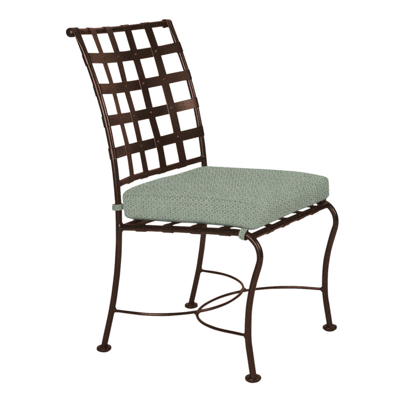 Classico Outdoor Dining Side Chair, Copper Creek, Flagship Stone Sunbrella®