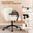 Teddy Fabric Home Office Chair, Adjustable Height, 360° Swivel
