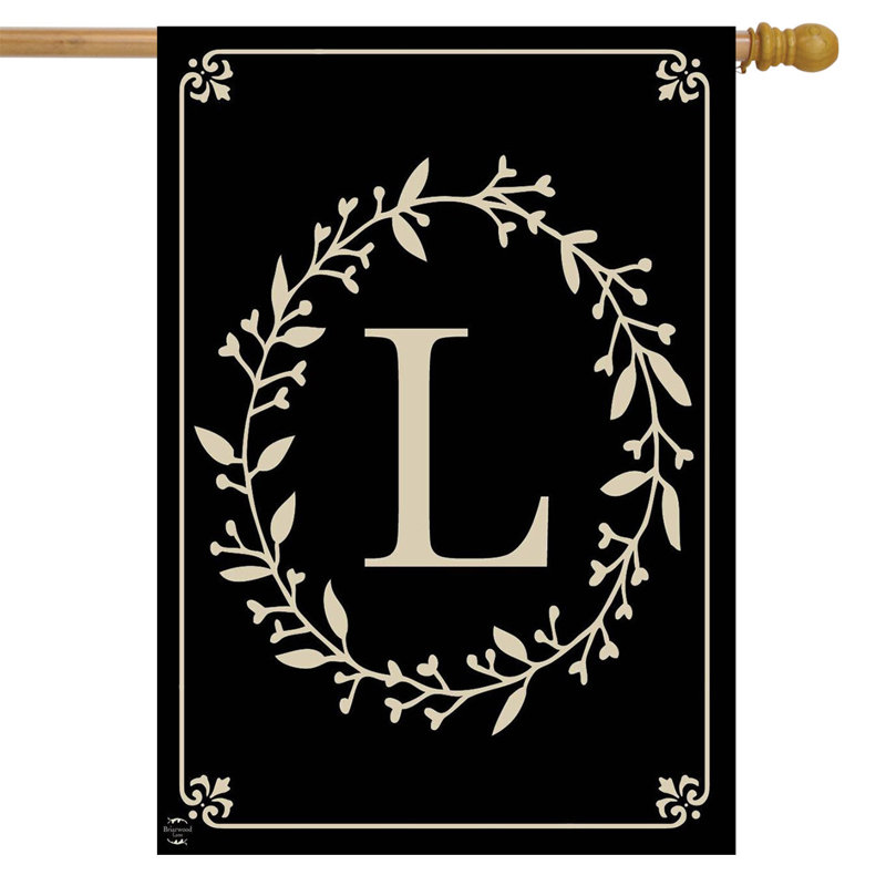  Classic Monogram Letter L Double-Sided House Flag