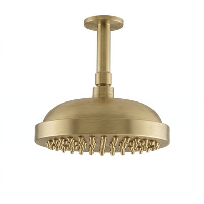 Tête de douche de plafond 8 po avec accoudoir de 4 po et écusson