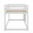 Twin Over Twin Solid Rubber Wood Floor Bunk Bed – Ladder & Strengthened Slat Bed Platform-1595980769