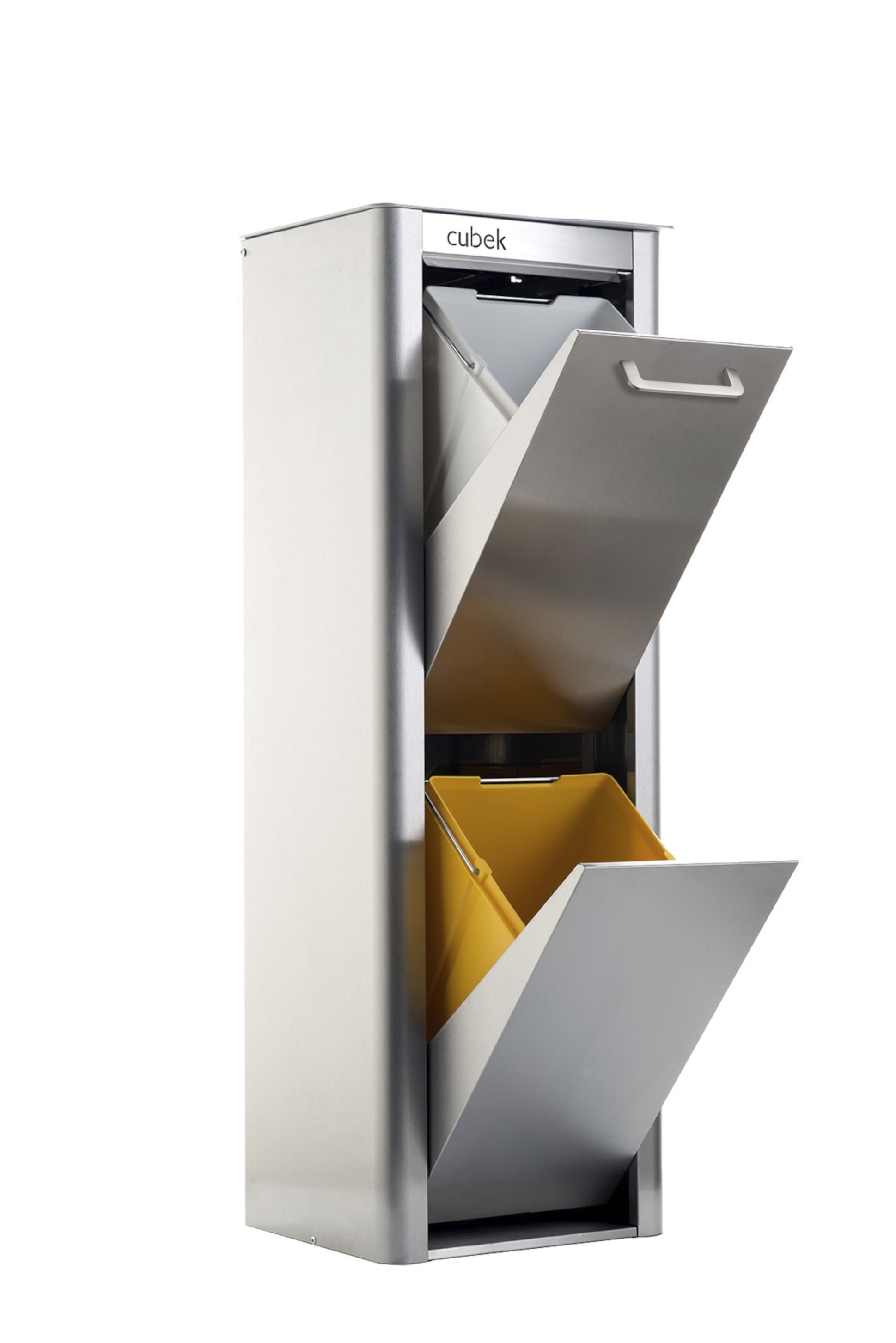 Don Hierro 10 Gallon Modern Trash Can with Recycling Bin Combo Dual