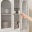 Vitrine en verre 46,5 po avec portes en verre nervurées et tablette réglable-2051502391