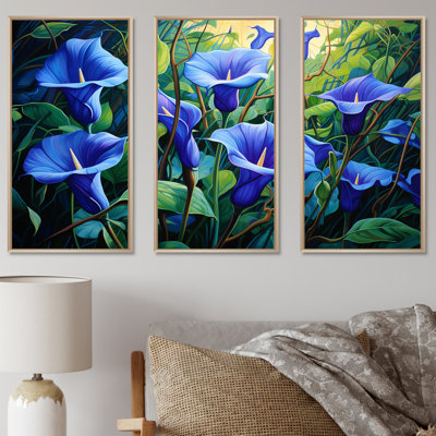 «Purple Morning Glory Blossom Burst I» - art mural Morning Glory