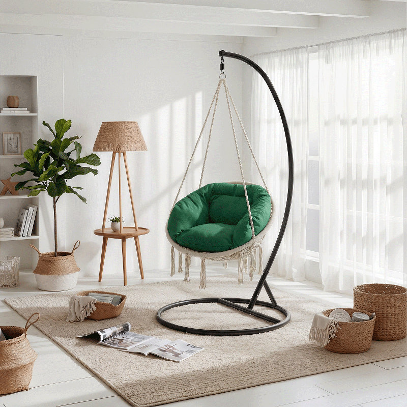 Ladouceur hammock chair, Beige, Vert foncé