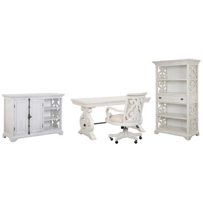 Writing Desk With Chair Printer Stand And Bookcase