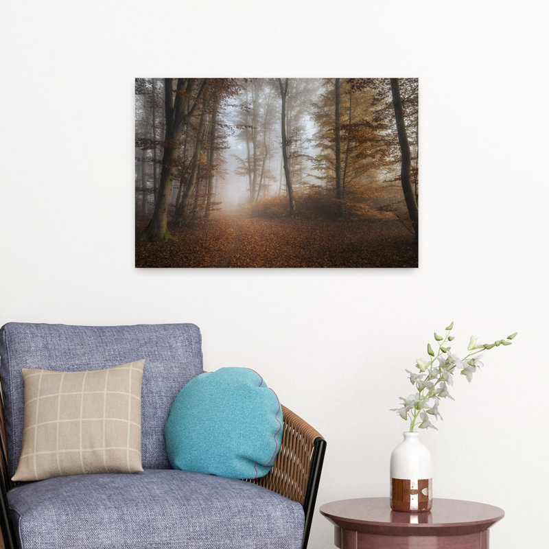 Forêt d'automne, art paisible d'automne, H 16 po x l 24 po