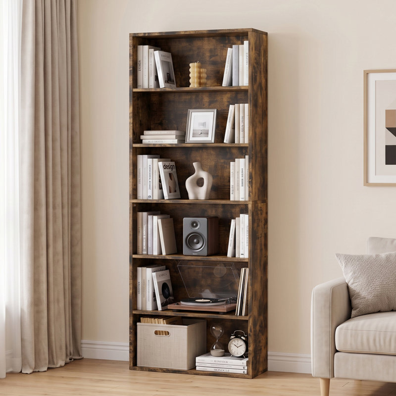  Emedio 70.9" H Standard Bookcase  , Brown