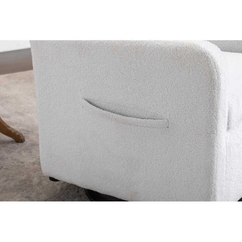Fauteuil inclinable Markele, Mélange de polyester blanc