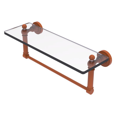 Tablette de meuble-lavabo en verre avec barre à serviettes intégrée Dottingham