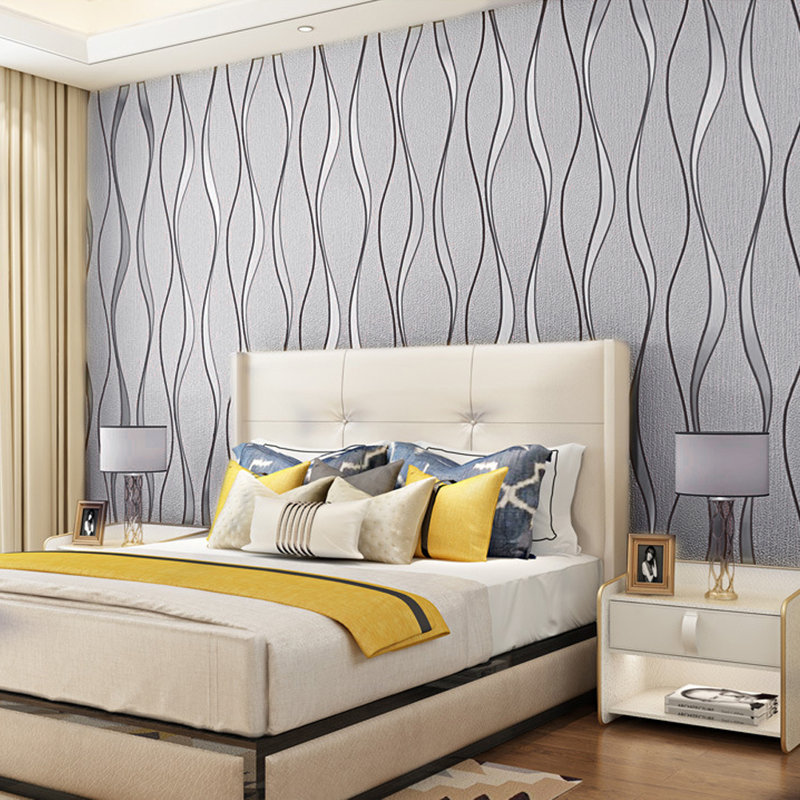 Claverton 9.50m x 53cm 3D Embossed Matte Wallpaper Roll