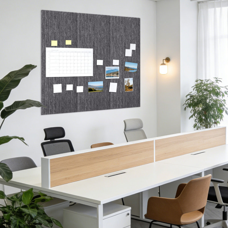 Panneau d'affichage mural à carreaux en feutre gris, paquet de 9, 36 po x 36 po, Gris