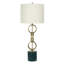 Lampe de table en métal Marble Harmony - Base en marbre vert - Bronze doré mat - Ensemble de 2