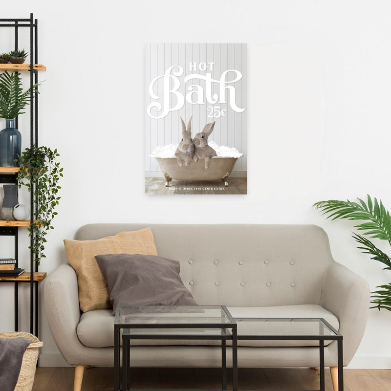 Bunnies Hot Bath, H 24 po x l 16 po